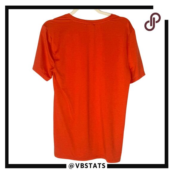 Spyder Active Men's Crew Neck Stretch Short Sleeve Athletic T-Shirt Orange Small - Picture 2 of 7